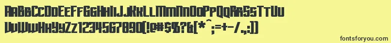 SubspaceBold Font – Black Fonts on Yellow Background