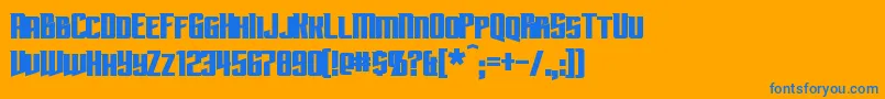 SubspaceBold Font – Blue Fonts on Orange Background