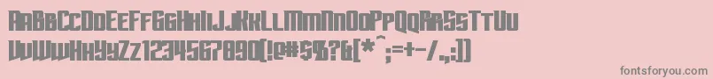 フォントSubspaceBold – ピンクの背景に灰色の文字