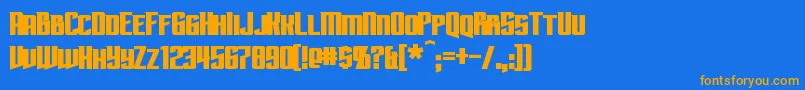 SubspaceBold Font – Orange Fonts on Blue Background