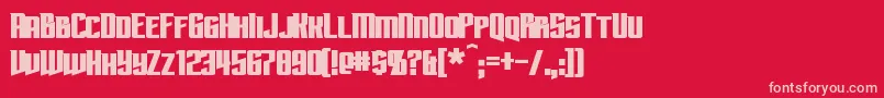 SubspaceBold Font – Pink Fonts on Red Background