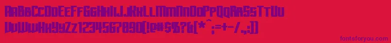 SubspaceBold Font – Purple Fonts on Red Background