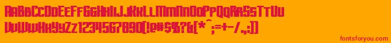 SubspaceBold Font – Red Fonts on Orange Background