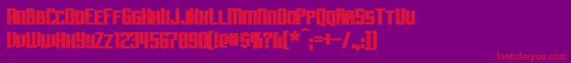 SubspaceBold Font – Red Fonts on Purple Background