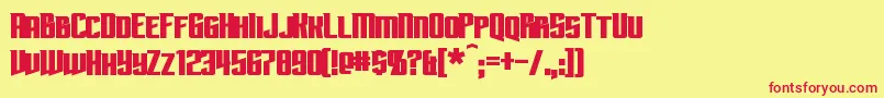 SubspaceBold Font – Red Fonts on Yellow Background