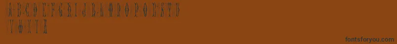 SajouFancyGothic Font – Black Fonts on Brown Background