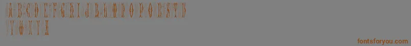 SajouFancyGothic Font – Brown Fonts on Gray Background