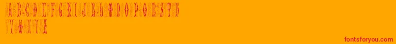 SajouFancyGothic Font – Red Fonts on Orange Background