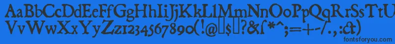 Dominica Font – Black Fonts on Blue Background