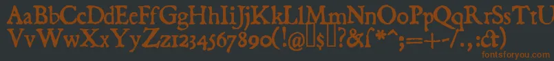 Dominica Font – Brown Fonts on Black Background