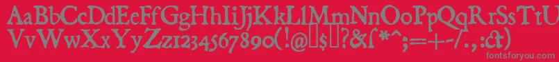Dominica Font – Gray Fonts on Red Background