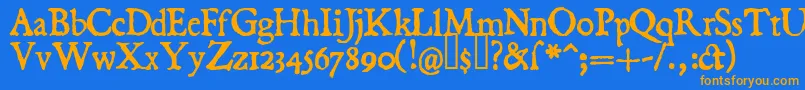 More about Dominica Font Dominica Font – Orange Fonts on Blue Background