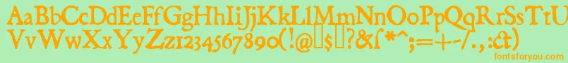 More about Dominica Font Dominica Font – Orange Fonts on Green Background