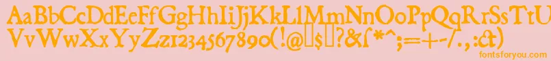 Dominica Font – Orange Fonts on Pink Background