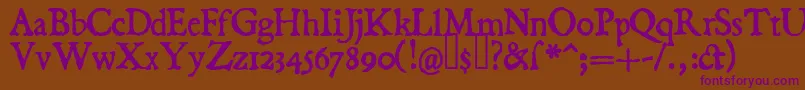 Dominica Font – Purple Fonts on Brown Background