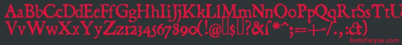 Dominica Font – Red Fonts on Black Background