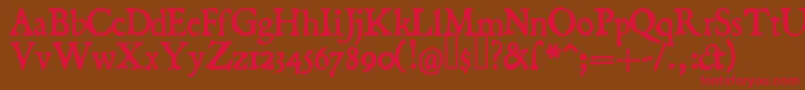 Dominica Font – Red Fonts on Brown Background