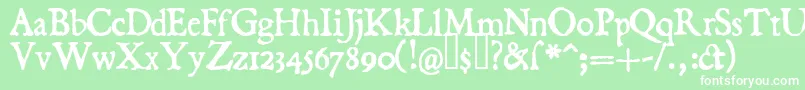 Dominica Font – White Fonts on Green Background