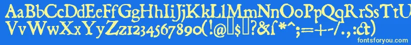More about Dominica Font Dominica Font – Yellow Fonts on Blue Background