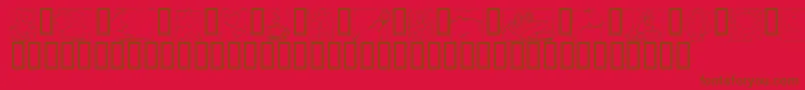 KrScraps-Schriftart – Braune Schriften auf rotem Hintergrund