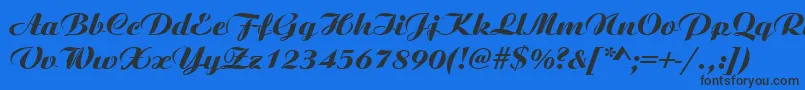 AngsbycRegular Font – Black Fonts on Blue Background