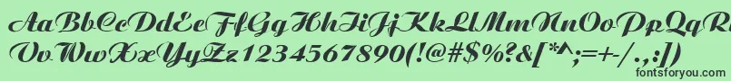Шрифт AngsbycRegular – чёрные шрифты на зелёном фоне