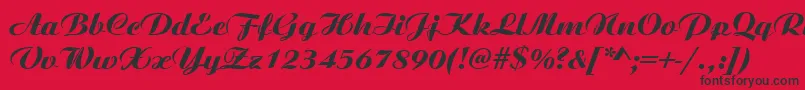 AngsbycRegular Font – Black Fonts on Red Background
