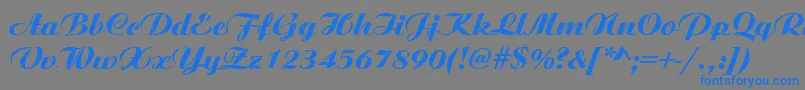 AngsbycRegular Font – Blue Fonts on Gray Background