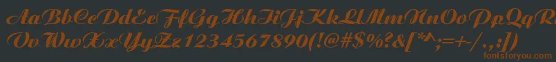 AngsbycRegular Font – Brown Fonts on Black Background