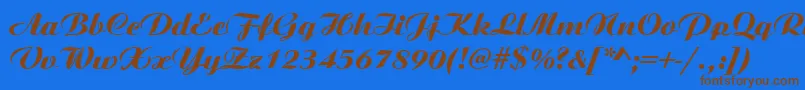 AngsbycRegular Font – Brown Fonts on Blue Background