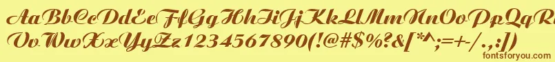 AngsbycRegular Font – Brown Fonts on Yellow Background