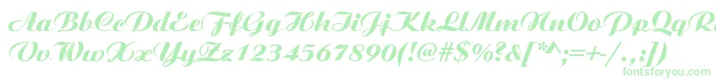 AngsbycRegular Font – Green Fonts on White Background