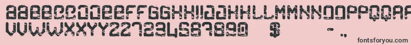 CargoEroded Font – Black Fonts on Pink Background