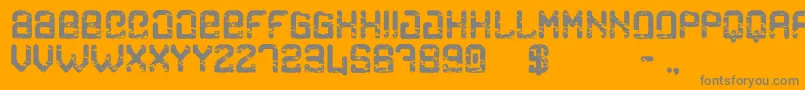 CargoEroded Font – Gray Fonts on Orange Background