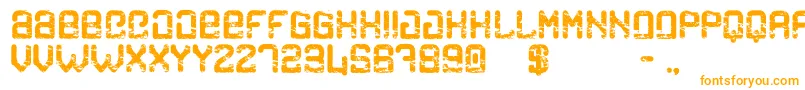 CargoEroded Font – Orange Fonts on White Background