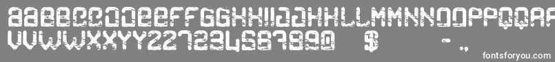 CargoEroded Font – White Fonts on Gray Background