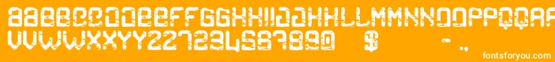 CargoEroded Font – White Fonts on Orange Background