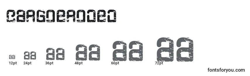 Размеры шрифта CargoEroded