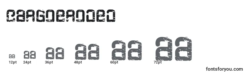 Größen der Schriftart CargoEroded