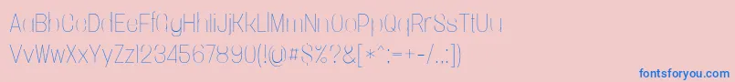 フォントVacersansthinpersonal – ピンクの背景に青い文字