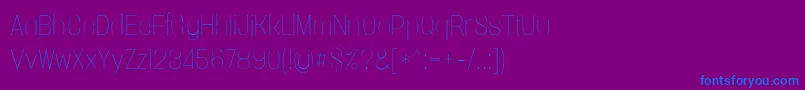 Шрифт Vacersansthinpersonal – синие шрифты на фиолетовом фоне
