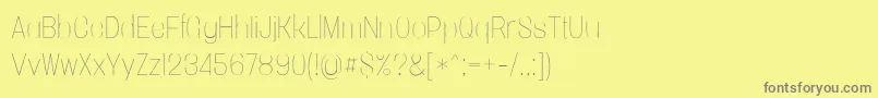Vacersansthinpersonal Font – Gray Fonts on Yellow Background
