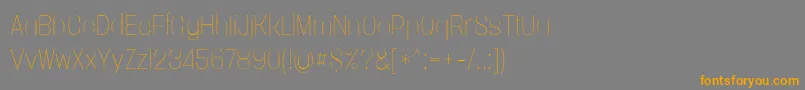 Vacersansthinpersonal Font – Orange Fonts on Gray Background