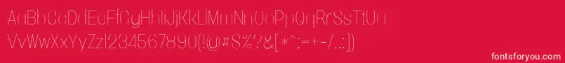 Vacersansthinpersonal-Schriftart – Rosa Schriften auf rotem Hintergrund