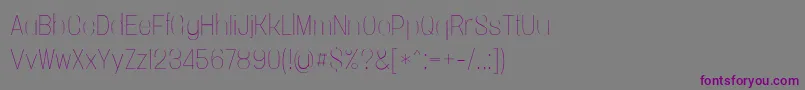 Vacersansthinpersonal Font – Purple Fonts on Gray Background