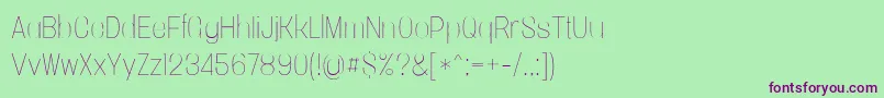 Vacersansthinpersonal Font – Purple Fonts on Green Background