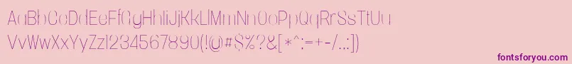 Vacersansthinpersonal Font – Purple Fonts on Pink Background