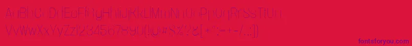 Vacersansthinpersonal Font – Purple Fonts on Red Background