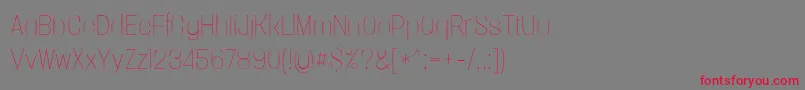 Vacersansthinpersonal Font – Red Fonts on Gray Background