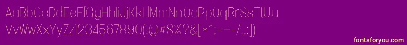 Vacersansthinpersonal Font – Yellow Fonts on Purple Background